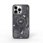 Apple iPhone 15 Pro Kılıf M-safe Şarj Özellikli Desenli Wiwu Mecha Circuit H Serisi Kapak