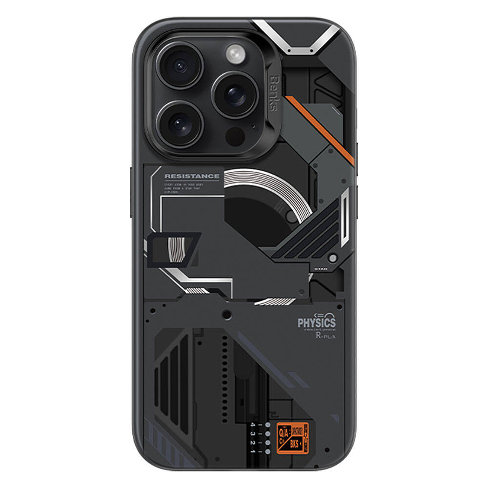 Apple iPhone 15 Pro Kılıf M-safe Şarj Özellikli Mekanik Tasarımlı Benks Perspective Serisi Kapak - Görsel 2