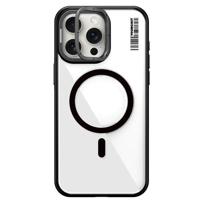 Apple iPhone 15 Pro Kılıf M-safe Şarj Özellikli Sararma Önleyici Youngkit Crystal Grid Kapak - Görsel 3