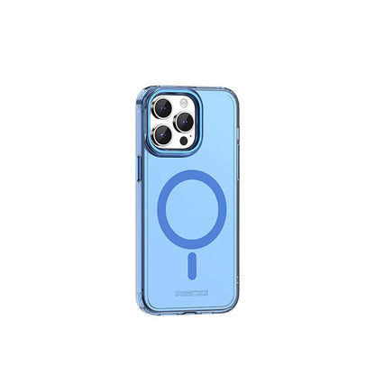 Apple iPhone 15 Pro Kılıf M-safe Şarj Özellikli Saydam Arka Yüzey Recci Crystal Color Serisi Kapak - Görsel 3