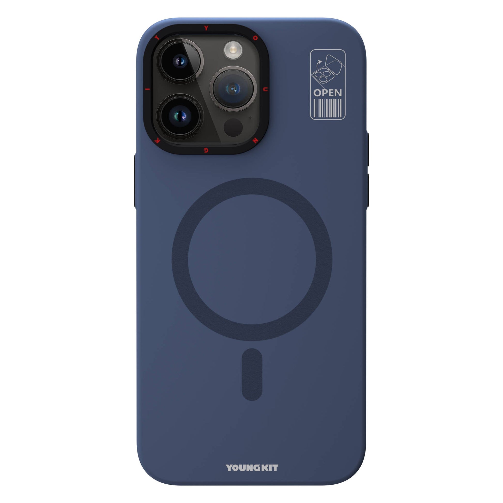 Apple iPhone 15 Pro Kılıf M-safe Şarj Özellikli Standlı YoungKit Hermit Bracket Serisi Kapak - Görsel 4