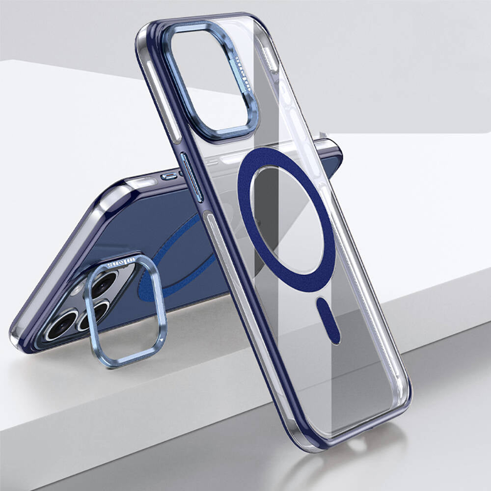 Apple iPhone 15 Pro Kılıf M-safe Şarj Özellikli Wlons Standlı Efsane Kapak - Görsel 4