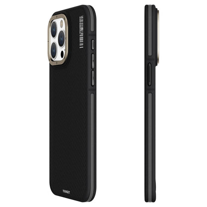 Apple iPhone 15 Pro Kılıf M-safe Şarj Özellikli YoungKit 600D Kevlar Kapak - Görsel 4