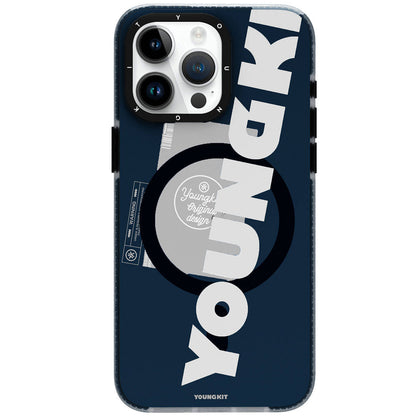 Apple iPhone 15 Pro Kılıf M-safe Şarj Özellikli Youngkit Binfen Serisi Yazı Temalı Kapak - Görsel 5