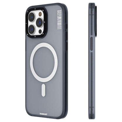 Apple iPhone 15 Pro Kılıf M-safe Şarj Özellikli Youngkit Colored Sand Serisi Kapak - Görsel 2