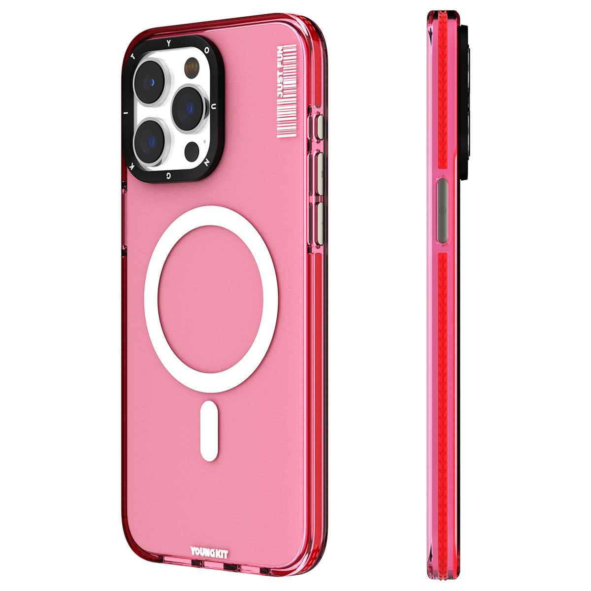 Apple iPhone 15 Pro Kılıf M-safe Şarj Özellikli YoungKit Crystal Color Serisi Kapak - Görsel 2