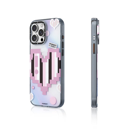 Apple iPhone 15 Pro Kılıf M-safe Şarj Özellikli Youngkit Love Serisi Kapak - Görsel 4