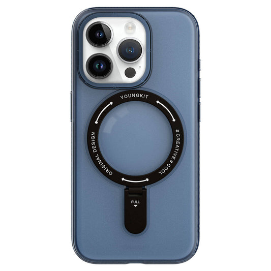 Apple iPhone 15 Pro Kılıf M-safe Şarj Özellikli Youngkit Rock Serisi Kapak