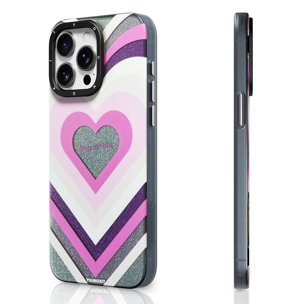 Apple iPhone 15 Pro Kılıf M-safe Şarj Özellikli Youngkit Star Dazzle Serisi Kapak - Görsel 3