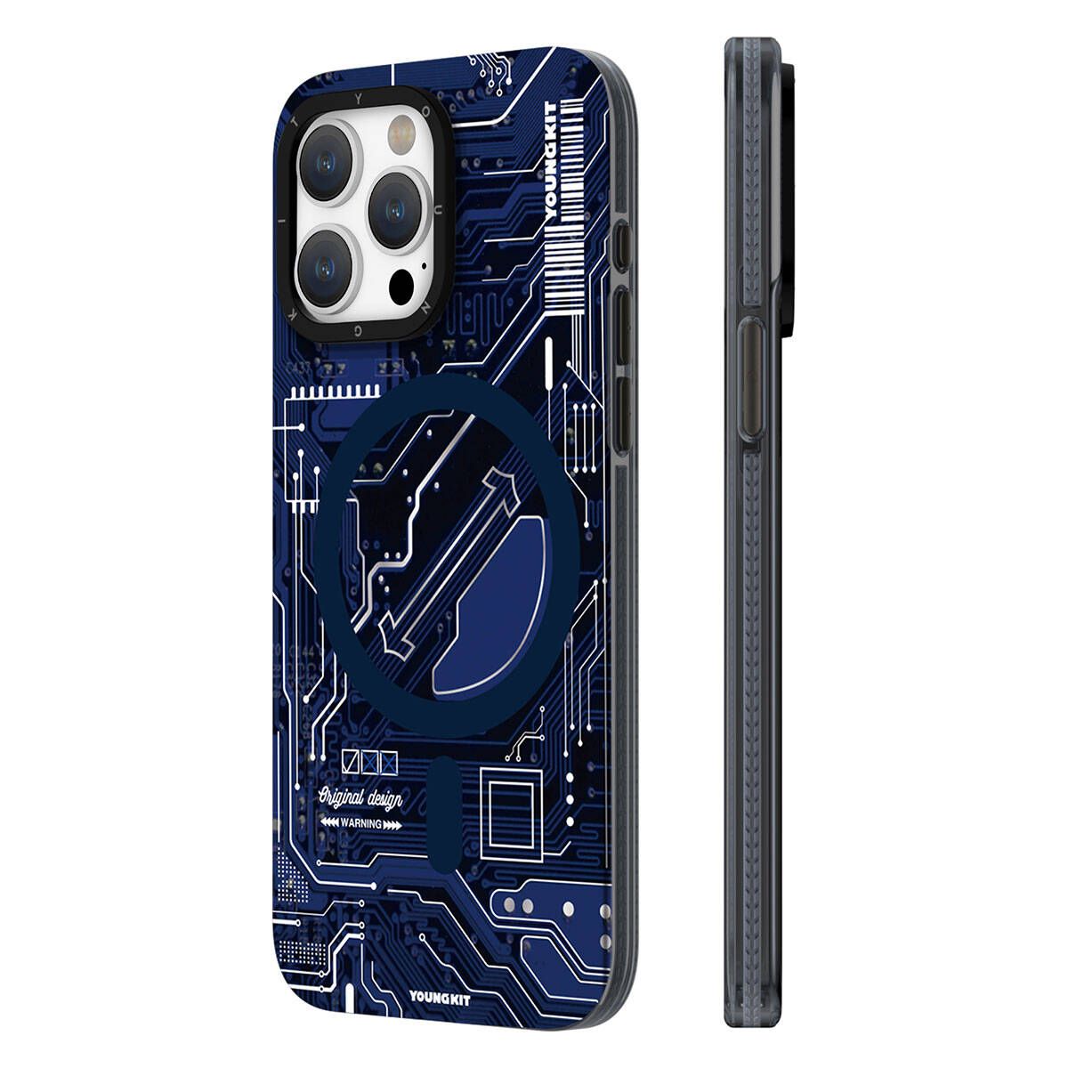 Apple iPhone 15 Pro Kılıf M-safe Şarj Özellikli YoungKit Technology Serisi Kapak - Görsel 6