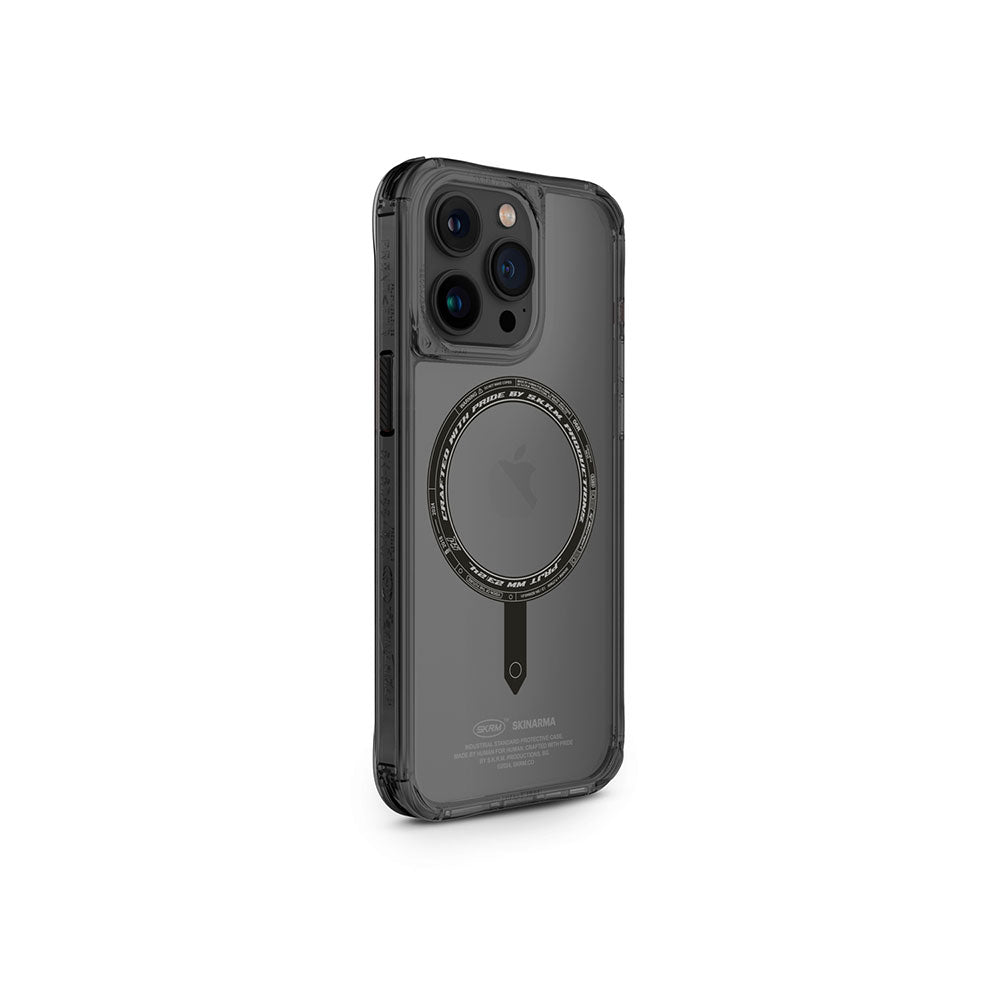 Apple iPhone 15 Pro Kılıf SkinArma Şeffaf Airbag Tasarımlı M-safe Şarj Özellikli Saido Kapak - Görsel 4