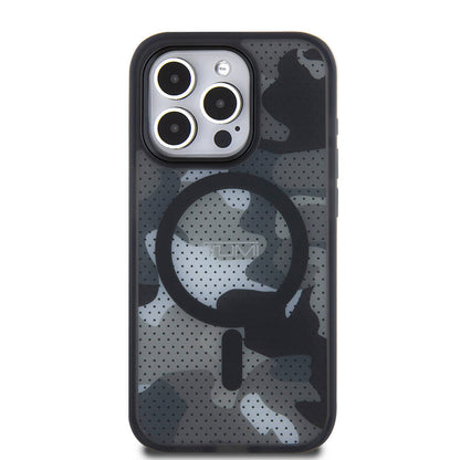 Apple iPhone 15 Pro Kılıf TUMI Orjinal Lisanslı M-safe Şarj Özellikli Buzlanmış Saydam Ağ Kamuflajı Desenli Kapak - Görsel 2