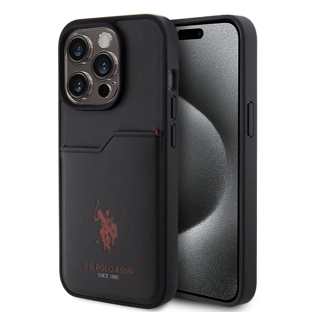 Apple iPhone 15 Pro Kılıf U.S. Polo Assn. Orjinal Lisanslı Baskı Logolu PU Kartlıklı Kapak - Görsel 2