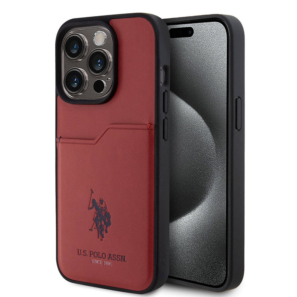 Apple iPhone 15 Pro Kılıf U.S. Polo Assn. Orjinal Lisanslı Baskı Logolu PU Kartlıklı Kapak - Görsel 3