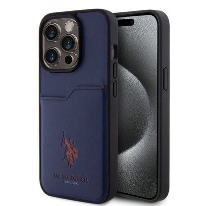 Apple iPhone 15 Pro Kılıf U.S. Polo Assn. Orjinal Lisanslı Baskı Logolu PU Kartlıklı Kapak - Görsel 4