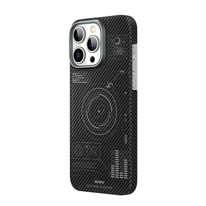 Apple iPhone 15 Pro Kılıf Wiwu KJZ-017 Karbon Fiber 600D Explore Kevlar Kapak - Görsel 2