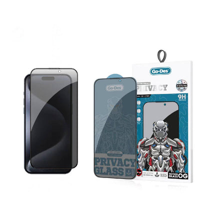 Apple iPhone 15 Pro Max Go Des 9D Full Cover Privacy Temperli Cam Ekran Koruyucu - Görsel 2