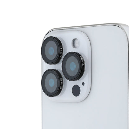 Apple iPhone 15 Pro Max Guess Orjinal Lisanslı Metal Kamera Lens Koruyucu - Görsel 2