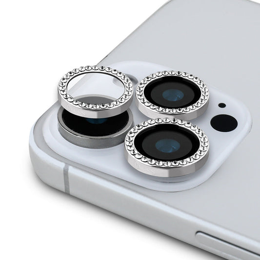 Apple iPhone 15 Pro Max Guess Orjinal Lisanslı Rhinestone Taşlı Lens Koruyucu