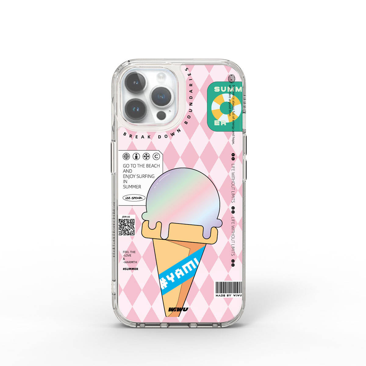 Apple iPhone 15 Pro Max Kılıf Çift Katman Desenli Wiwu Summer Serisi Kapak - Görsel 2