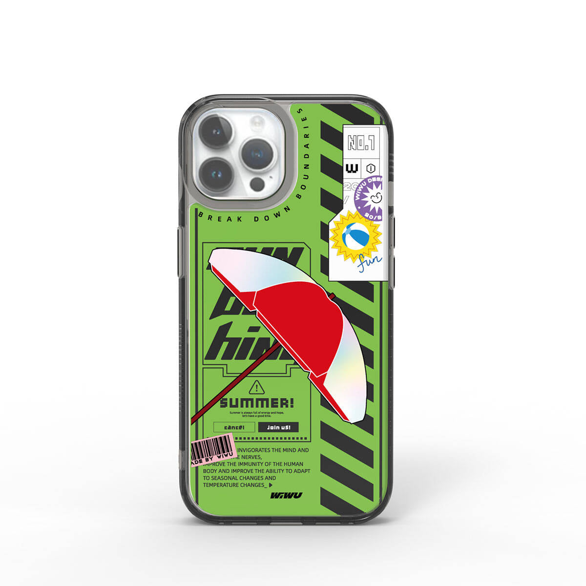 Apple iPhone 15 Pro Max Kılıf Çift Katman Desenli Wiwu Summer Serisi Kapak - Görsel 4