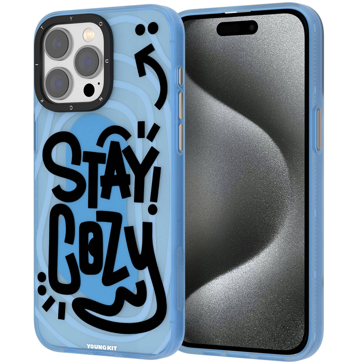 Apple iPhone 15 Pro Max Kılıf Desenli Youngkit Happy Hearth Serisi Kapak - Görsel 4
