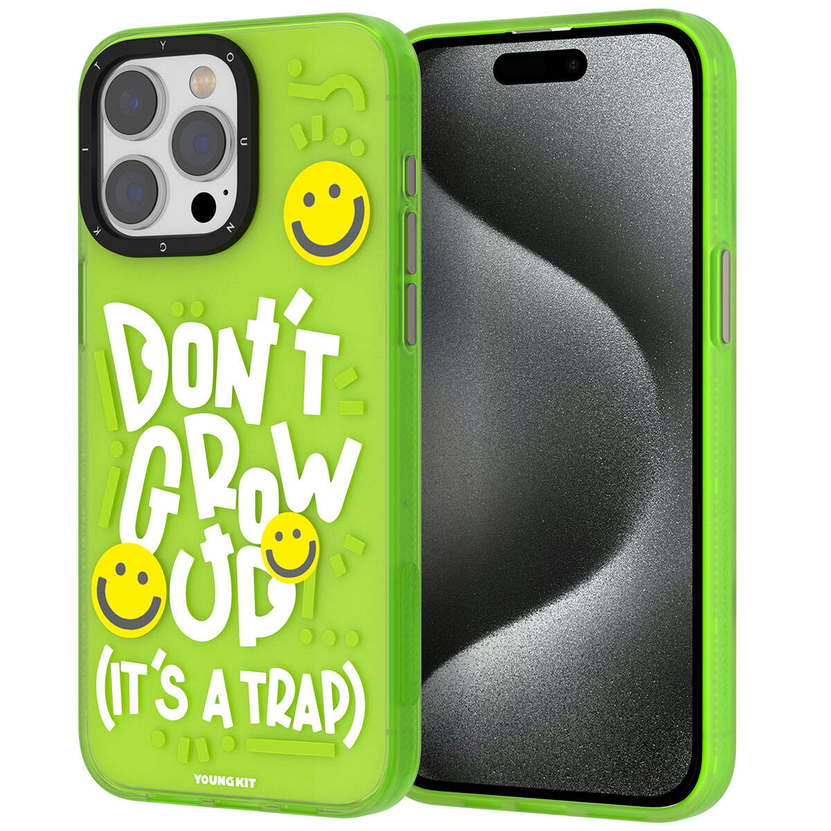 Apple iPhone 15 Pro Max Kılıf Desenli Youngkit Happy Hearth Serisi Kapak - Görsel 5