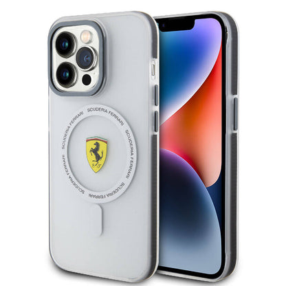 Apple iPhone 15 Pro Max Kılıf Ferrari Orjinal Lisanslı M-safe Şarj Özellikli Kontrast Bumper SF Ring Kapak - Görsel 2