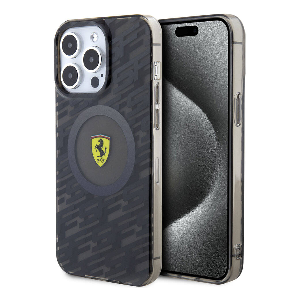 Apple iPhone 15 Pro Max Kılıf Ferrari Orjinal Lisanslı M-safe Şarj Özellikli Multi SF Kapak - Görsel 2