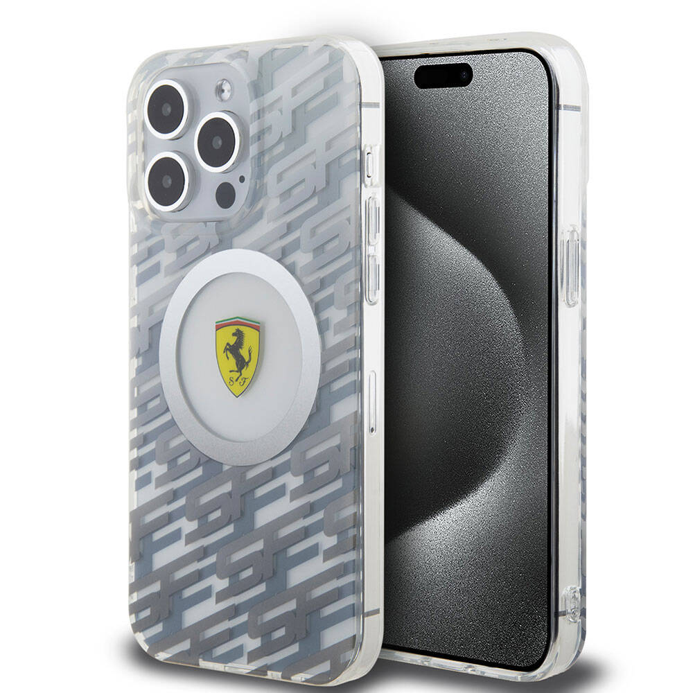 Apple iPhone 15 Pro Max Kılıf Ferrari Orjinal Lisanslı M-safe Şarj Özellikli Multi SF Kapak - Görsel 5