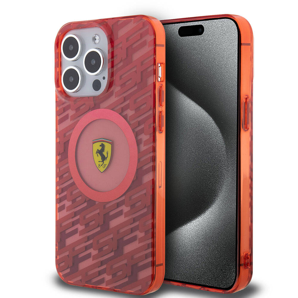 Apple iPhone 15 Pro Max Kılıf Ferrari Orjinal Lisanslı M-safe Şarj Özellikli Multi SF Kapak - Görsel 4
