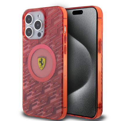 Apple iPhone 15 Pro Max Kılıf Ferrari Orjinal Lisanslı M-safe Şarj Özellikli Multi SF Kapak - Görsel 4