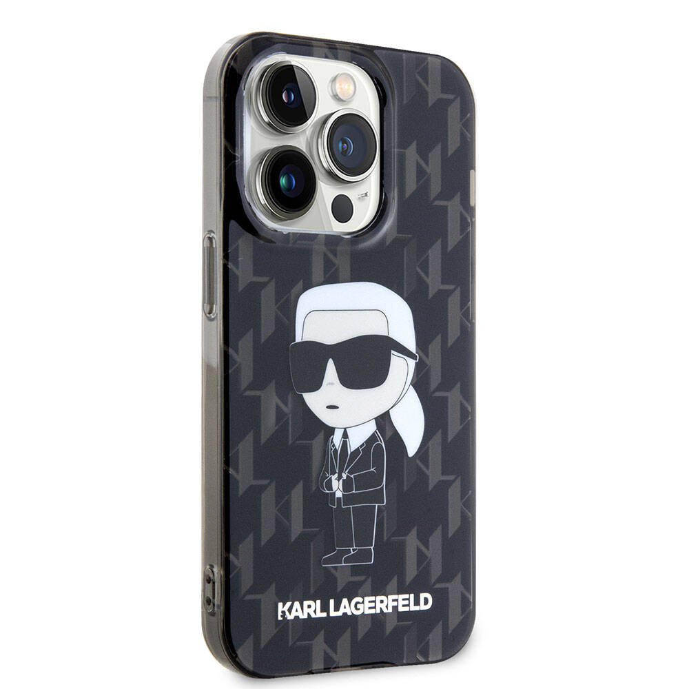 Apple iPhone 15 Pro Max Kılıf Karl Lagerfeld IML İkonik Monogram Orjinal Lisanslı Kapak - Görsel 2