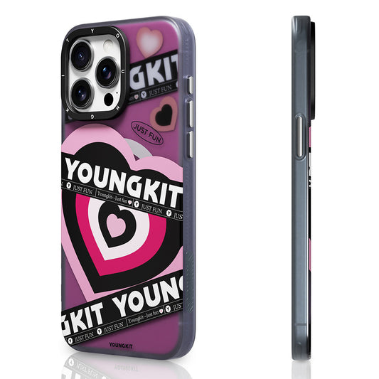 Apple iPhone 15 Pro Max Kılıf M-safe Şarj Özellikli Airbagli Çift Katmanlı Youngkit Flipped Serisi Kapak