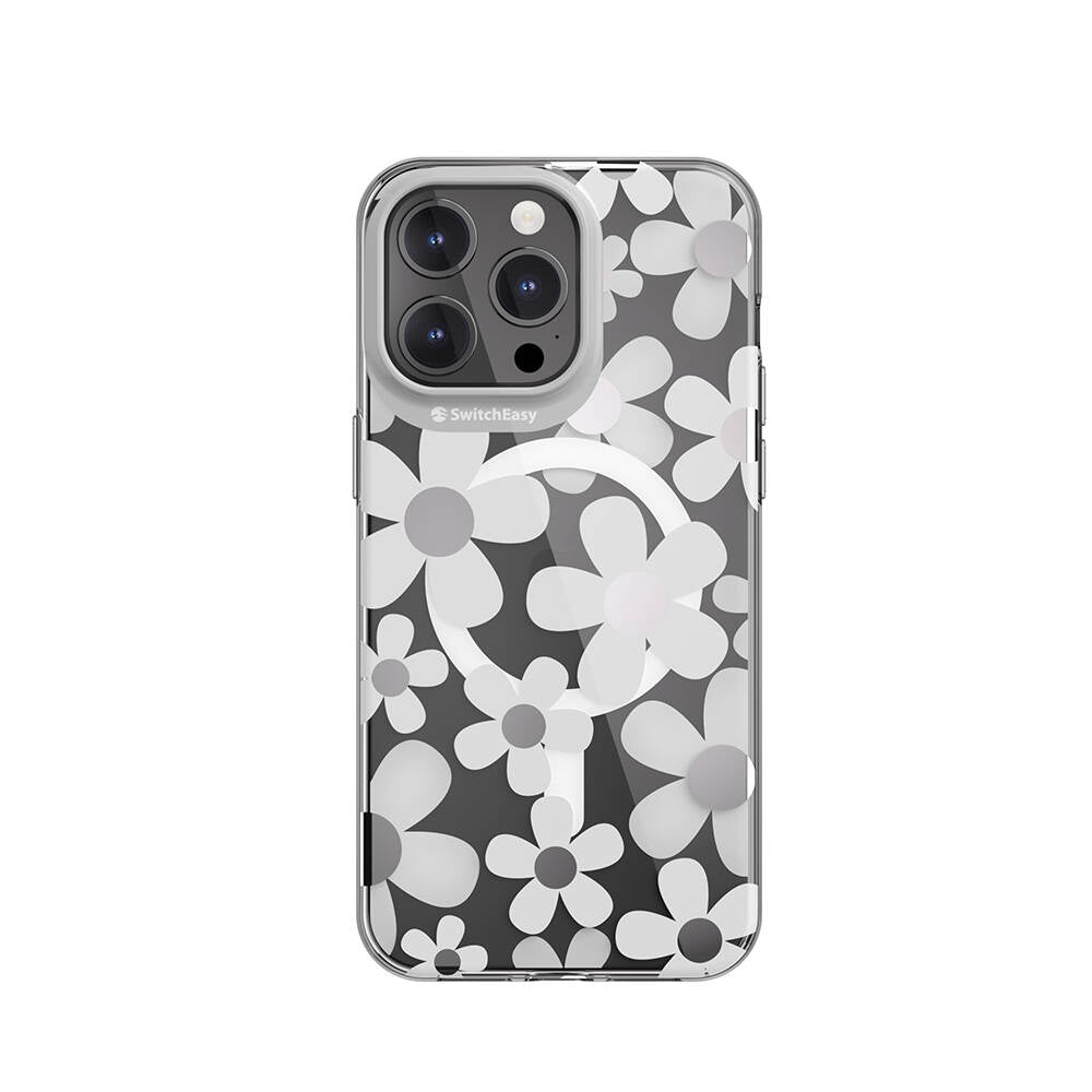 Apple iPhone 15 Pro Max Kılıf M-safe Şarj Özellikli Çift IMD Baskılı Lisanslı Switcheasy Artist-M Fleur Kapak - Görsel 2