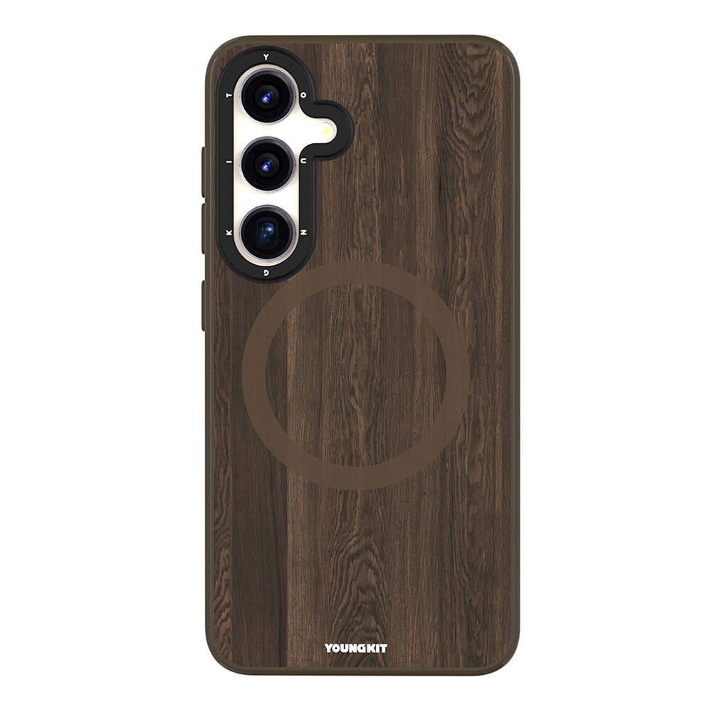 Galaxy S24 Kılıf M-safe Şarj Özellikli Sararmaya Dayanıklı Youngkit Wood Forest Serisi Kapak - Görsel 3