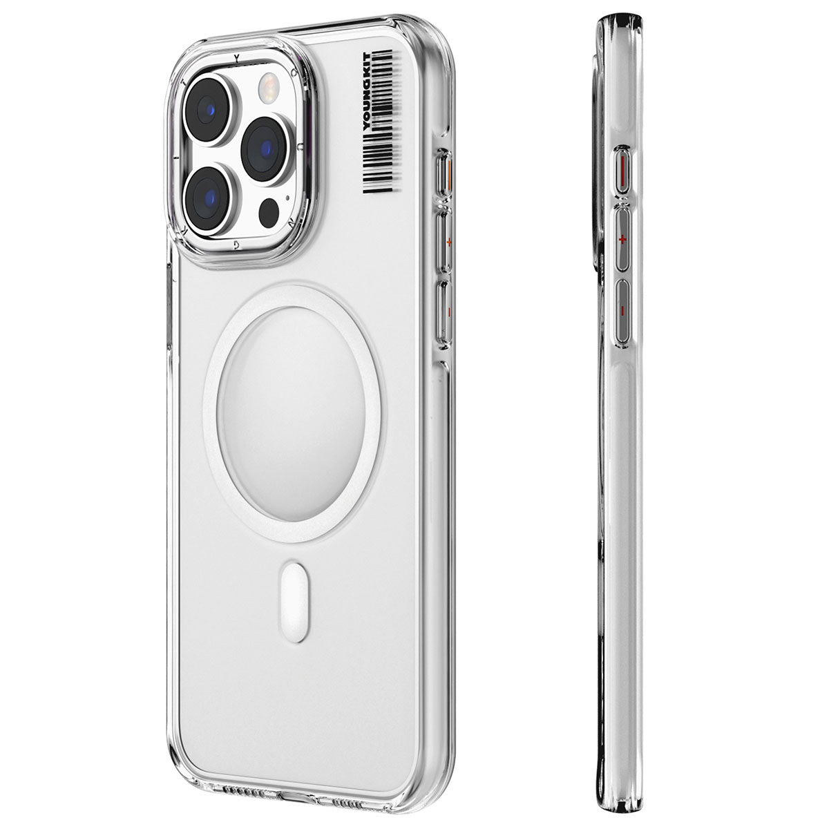 Apple iPhone 15 Pro Max Kılıf M-safe Şarj Özellikli Şeffaf Youngkit Crystal Shield Serisi Kapak - Görsel 2