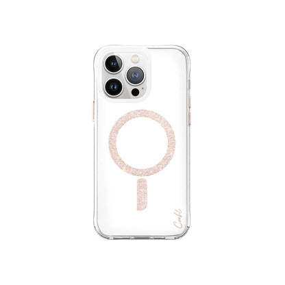 Apple iPhone 15 Pro Max Kılıf M-safe Şarj Özellikli Simli Magnetik Coehl Glace Kapak - Görsel 2