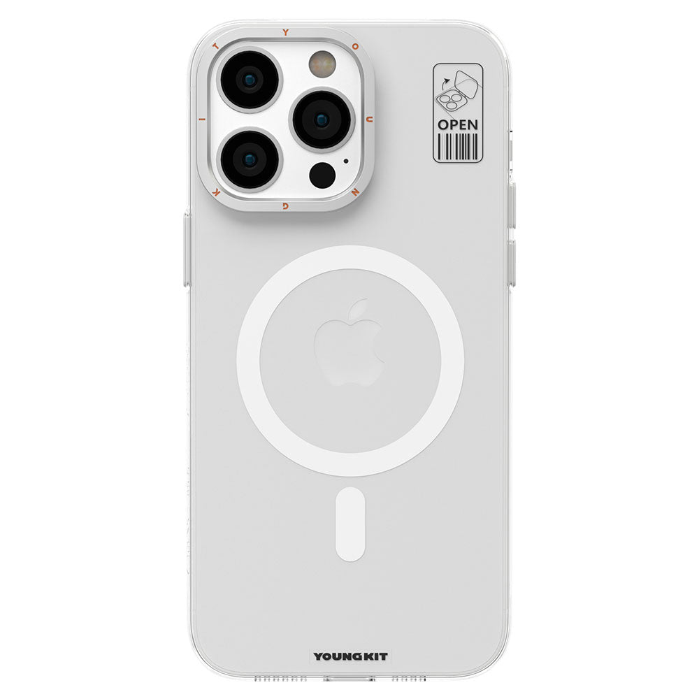Apple iPhone 15 Pro Max Kılıf M-safe Şarj Özellikli Standlı YoungKit Hermit Bracket Serisi Kapak - Görsel 2