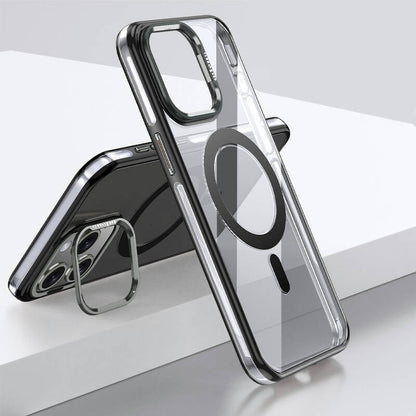 Apple iPhone 15 Pro Max Kılıf M-safe Şarj Özellikli Wlons Standlı Efsane Kapak - Görsel 2