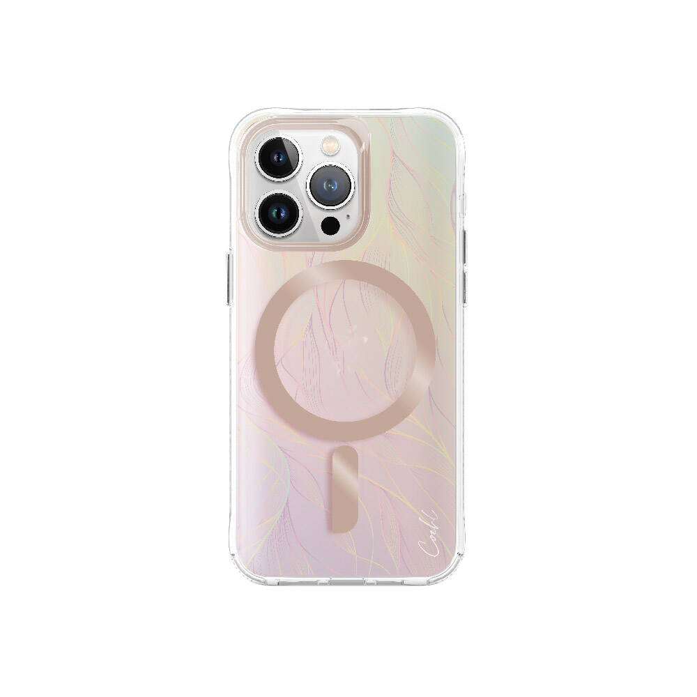 Apple iPhone 15 Pro Max Kılıf M-safe Şarj Özellikli Yaprak Desenli Coehl Willow Kapak - Görsel 2