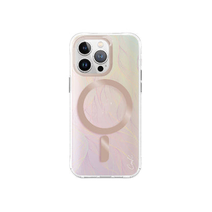Apple iPhone 15 Pro Max Kılıf M-safe Şarj Özellikli Yaprak Desenli Coehl Willow Kapak - Görsel 2