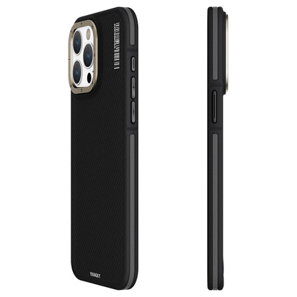 Apple iPhone 15 Pro Max Kılıf M-safe Şarj Özellikli YoungKit 600D Kevlar Kapak - Görsel 3