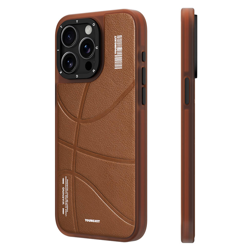 Apple iPhone 15 Pro Max Kılıf M-safe Şarj Özellikli Youngkit Backboard Serisi Leather Kapak - Görsel 4