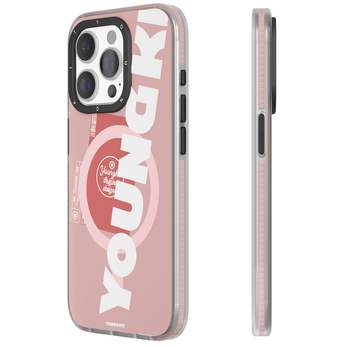Apple iPhone 15 Pro Max Kılıf M-safe Şarj Özellikli Youngkit Binfen Serisi Yazı Temalı Kapak - Görsel 2