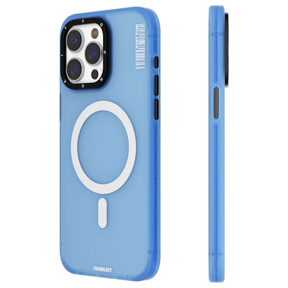 Apple iPhone 15 Pro Max Kılıf M-safe Şarj Özellikli Youngkit Colored Sand Serisi Kapak - Görsel 4