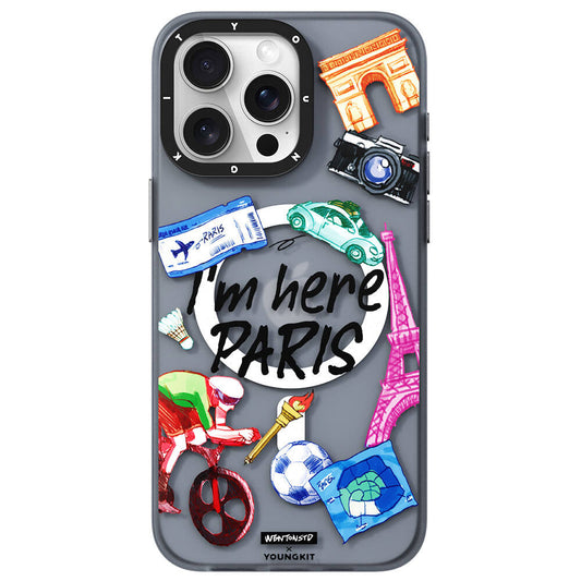 Apple iPhone 15 Pro Max Kılıf M-safe Şarj Özellikli Youngkit in Paris Serisi Kapak