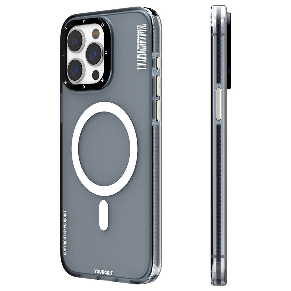 Apple iPhone 15 Pro Max Kılıf M-safe Şarj Özellikli Youngkit Jiansha Serisi Kapak - Görsel 2