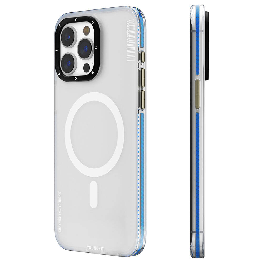 Apple iPhone 15 Pro Max Kılıf M-safe Şarj Özellikli Youngkit Jiansha Serisi Kapak - Görsel 3