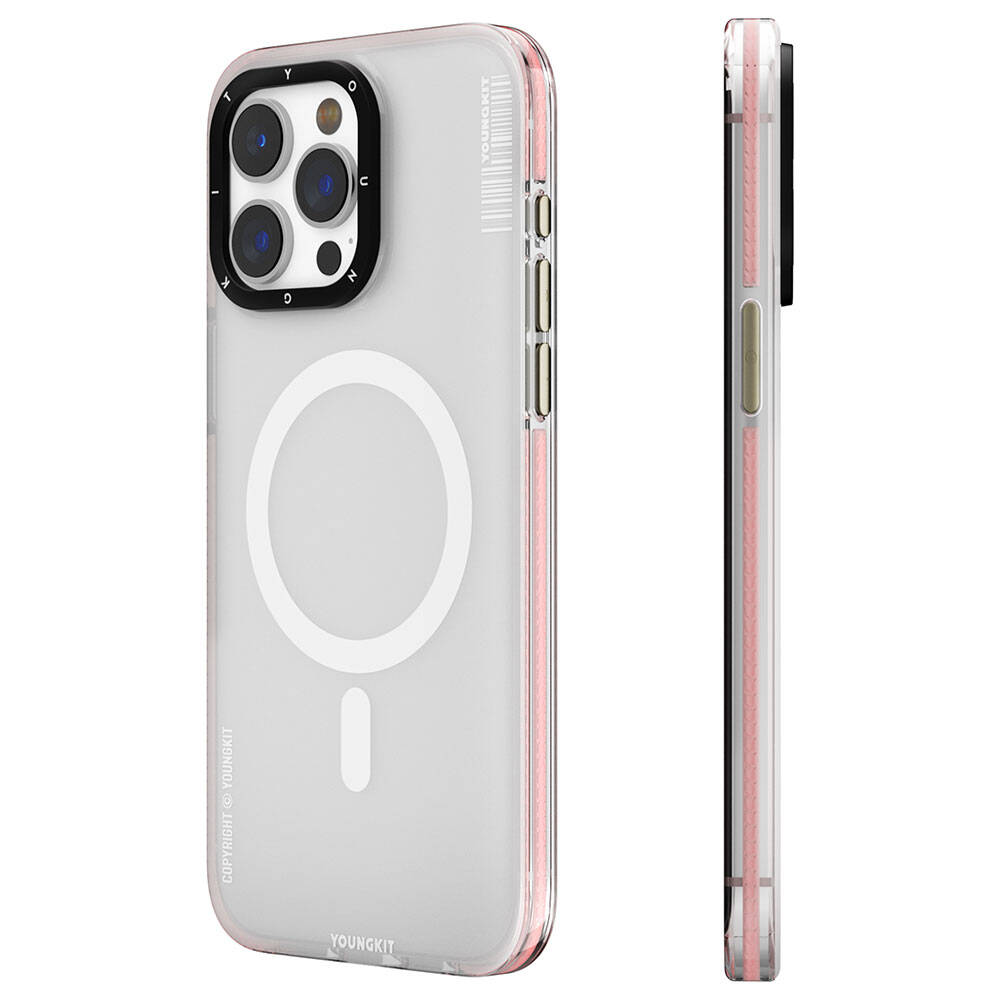 Apple iPhone 15 Pro Max Kılıf M-safe Şarj Özellikli Youngkit Jiansha Serisi Kapak - Görsel 4